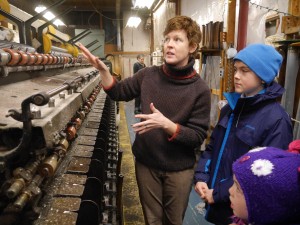 Wool making its way through the process