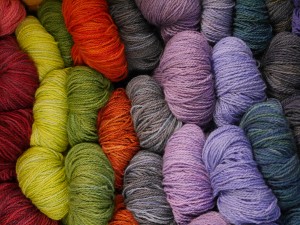 Color is added in various ways to create luxurious yarn