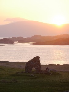 The sun rises on Iona Easter morning
