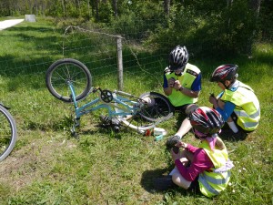 Only one flat - on Naomi's bike