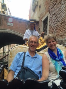 WIth Luca, our gondolier, in Venice